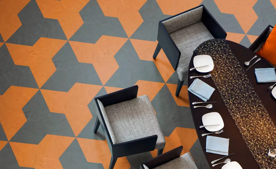 Pentagonals rubber flooring collection