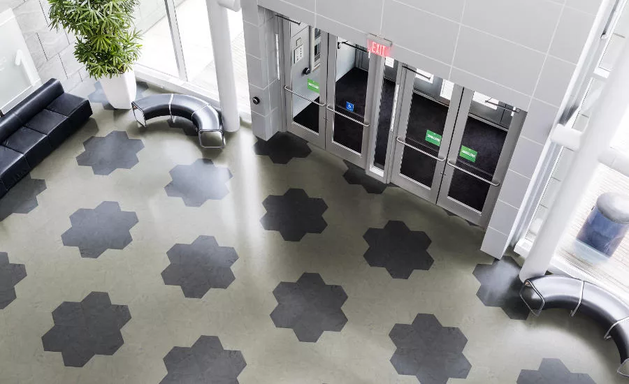 Pentagonals rubber flooring collection