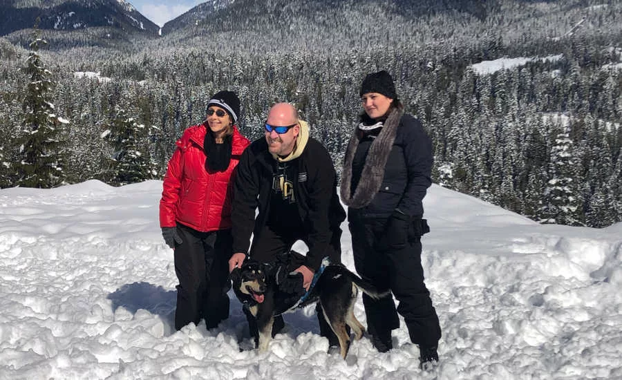 NFA members dogsledding