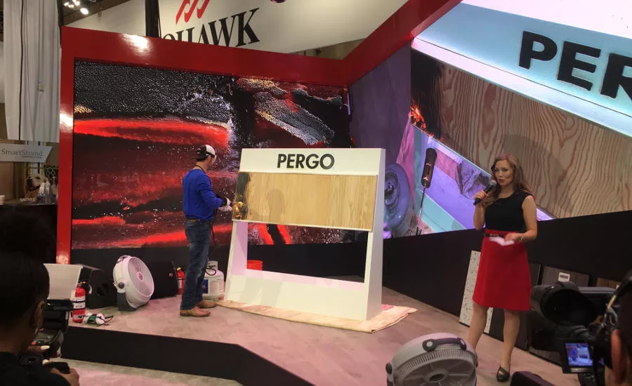 Pergo LVT demo at TISE