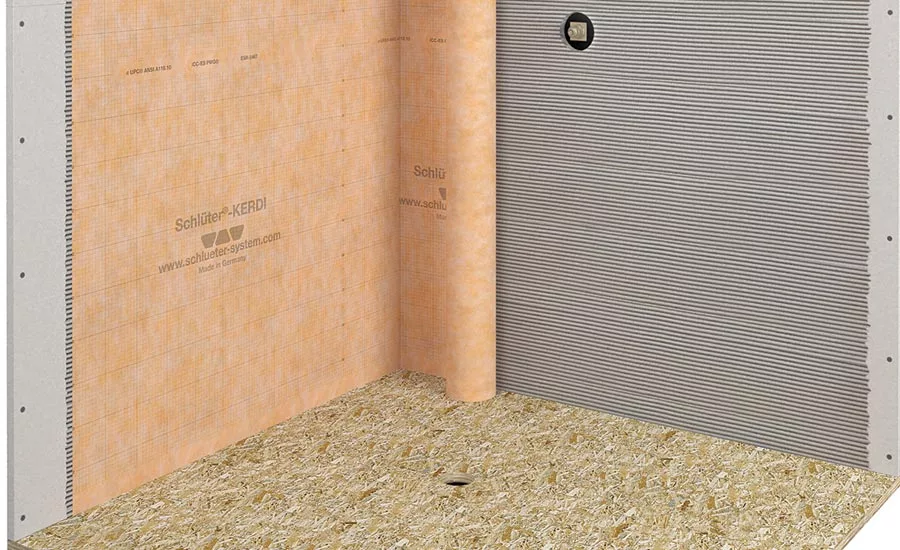 Schluter's Kerdi waterproofing membrane