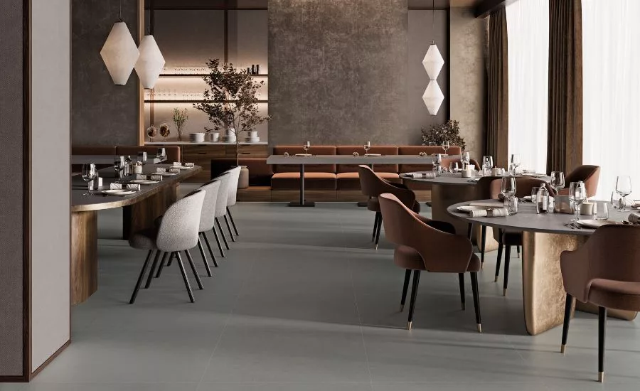 tile in a restaurant space