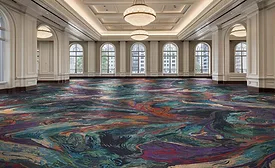 hotel ballroom with carpet