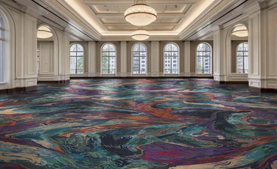 hotel ballroom with carpet