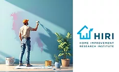 painter painting wall and HIRI Logo