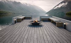 outdoor porcelain tile deck