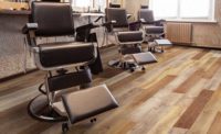 resilient flooring in barber shop