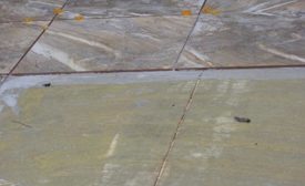 tile installed over control joint