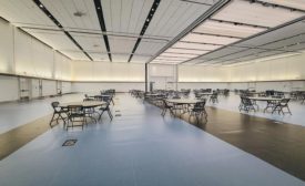temporary field hospital at the Miami Beach Convention Center