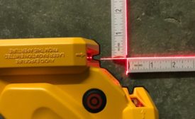 using a laser to install square tile