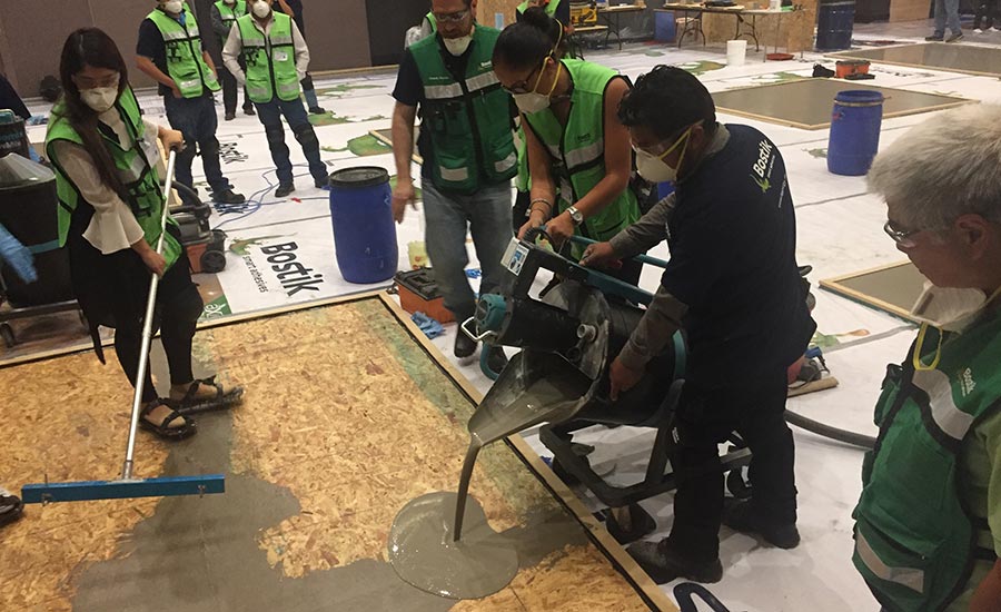 applying self-levelers