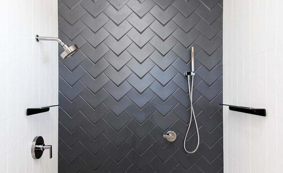 Bathroom tile installation