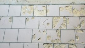 spalling on outdoor tile