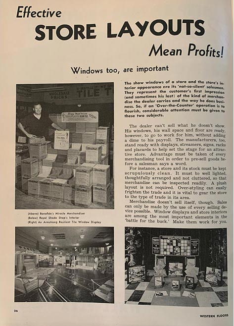 Independent flooring retailer, 1950's