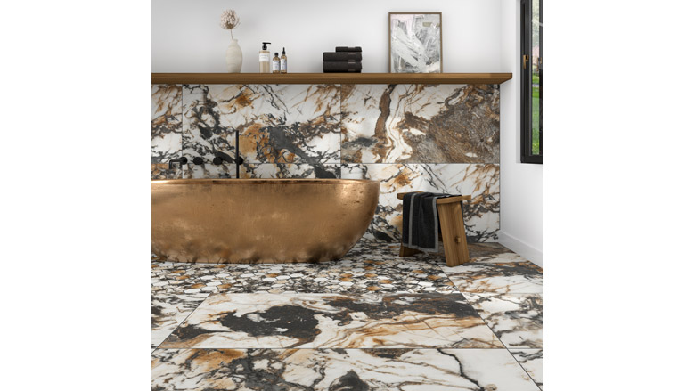 American Olean's Foyer marble-look tile
