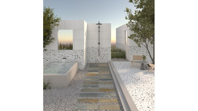 Daltile's Outlander terrazzo-look porcelain tile