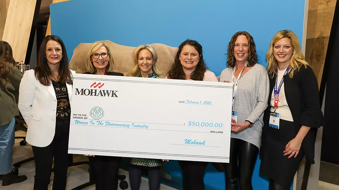 Mohawk donation to Women in the Floorcovering Industry 