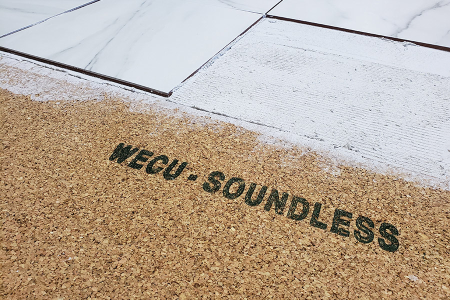 WECU’s Soundless cork underlayment