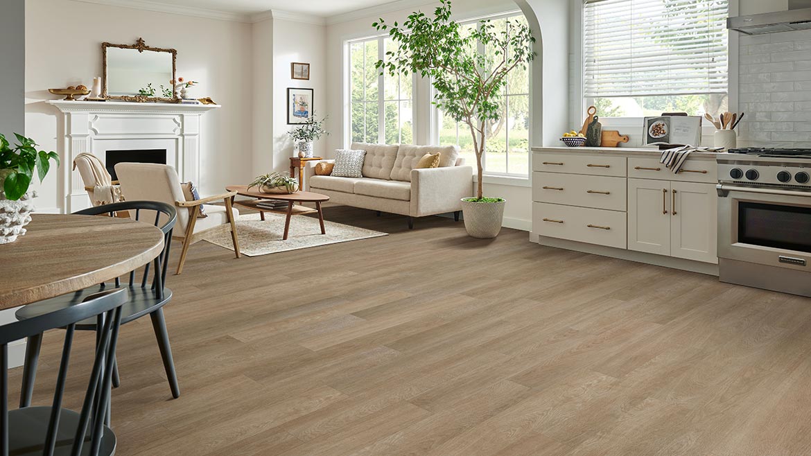 AHF Products’ Armstrong Flooring American Personality Pro luxury vinyl flooring, a U.S.-made product line.  Photo: AHF Products.