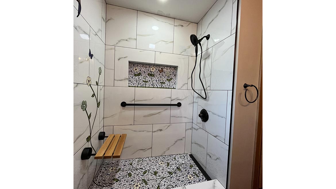Installation Awards Residential Tile & Stone winner: Flower Shower