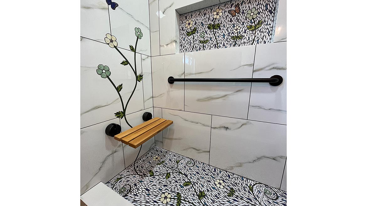 Installation Awards Residential Tile & Stone winner: Flower Shower