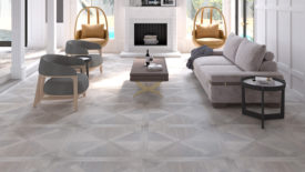 2023 Top Flooring Products Tile & Stone winner: Barrel Parquet by Jennifer Farrell Designs 