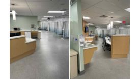 Flooring installation project at Yale New Haven Hospital