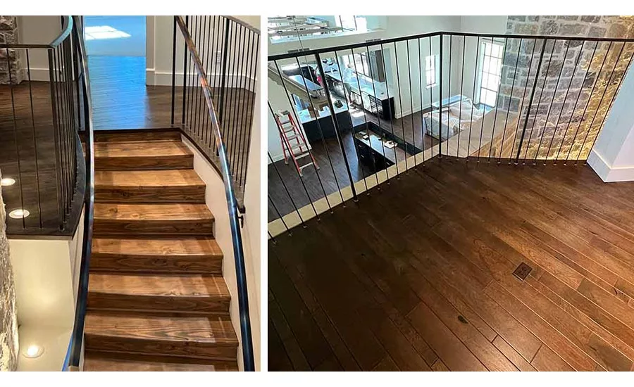 custom Mesquite floors in a residence in West Texas