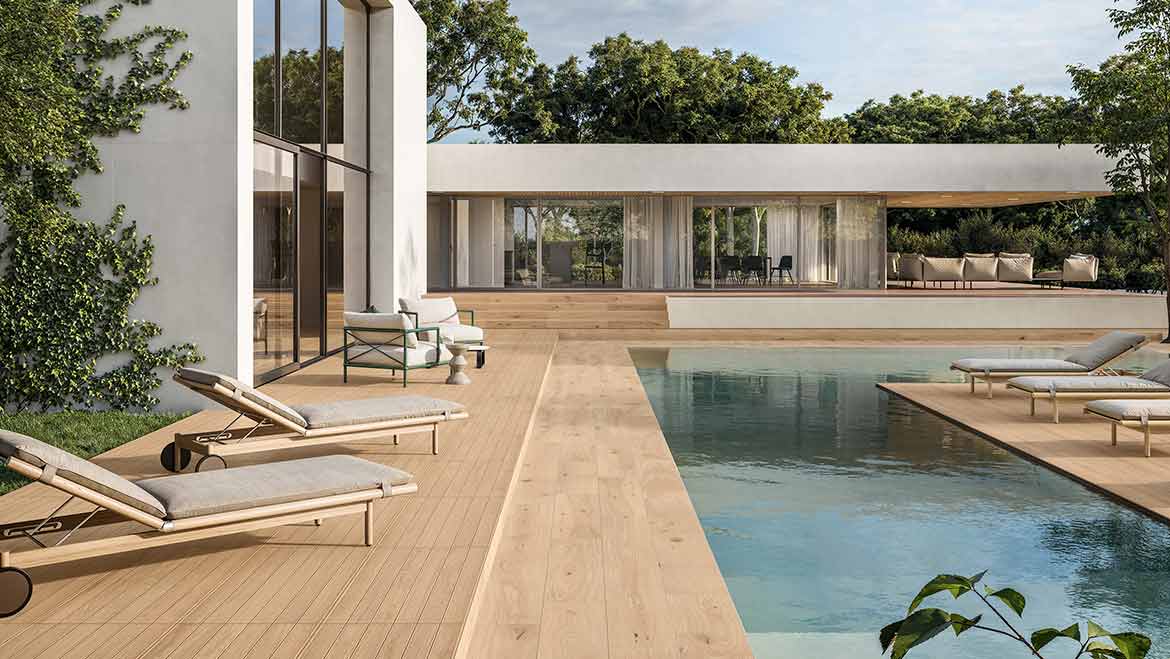 Atlas Concorde's Log Icon Oak wood-look porcelain tile