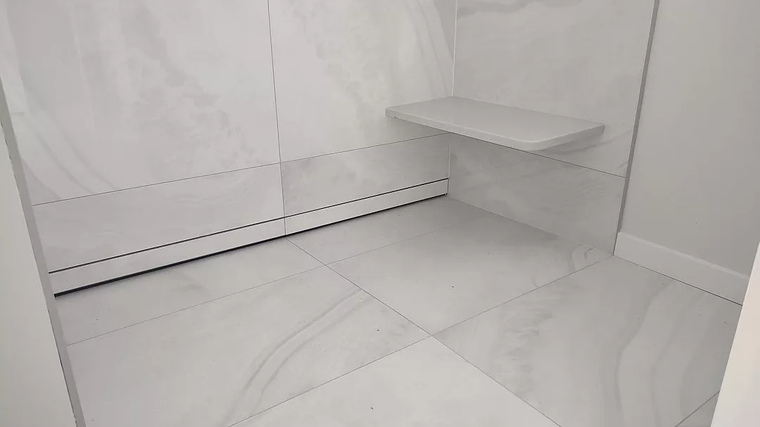 custom curbless shower installation