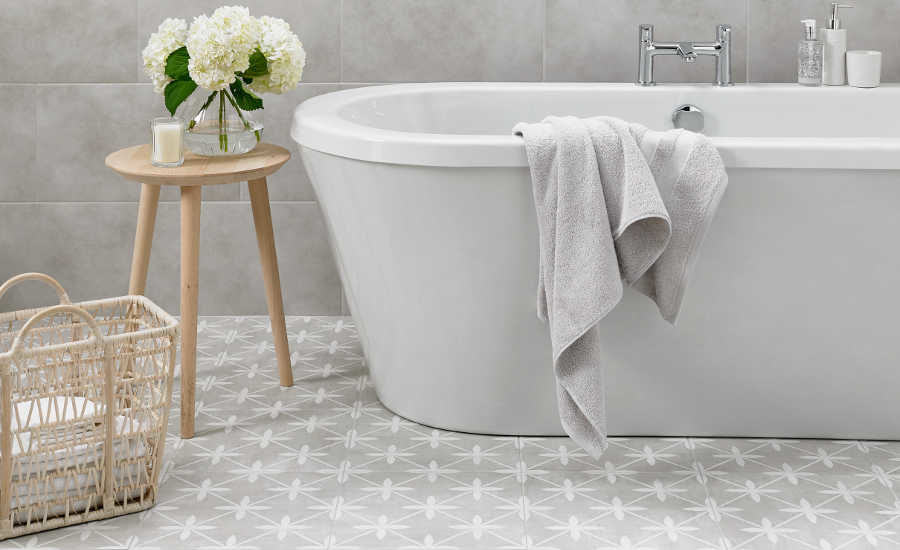 House Of British Ceramic Tile Expanding, Grey Patterned Floor Tiles Laura Ashley