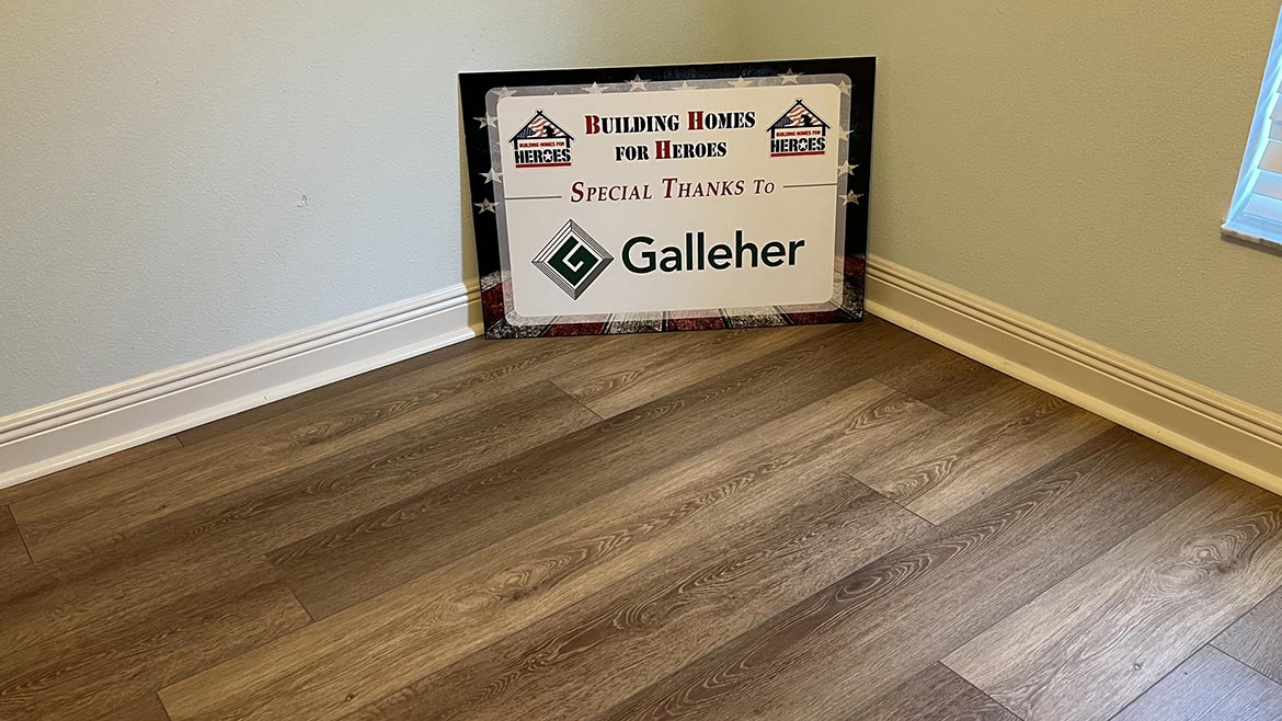 Galleher Donates Flooring to Veterans
