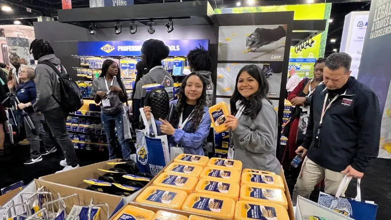 FCEF Program Students at Coverings 2024 QEP students pose