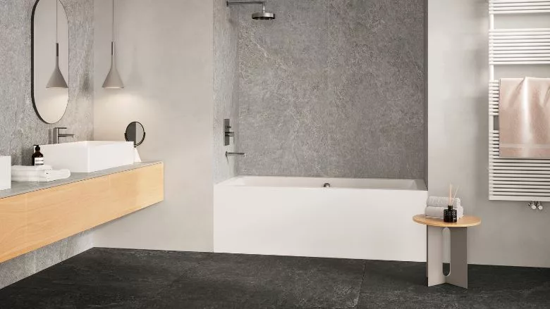 Florim USA Milestone Farmhouse Living Wall Millstone Floor Slate