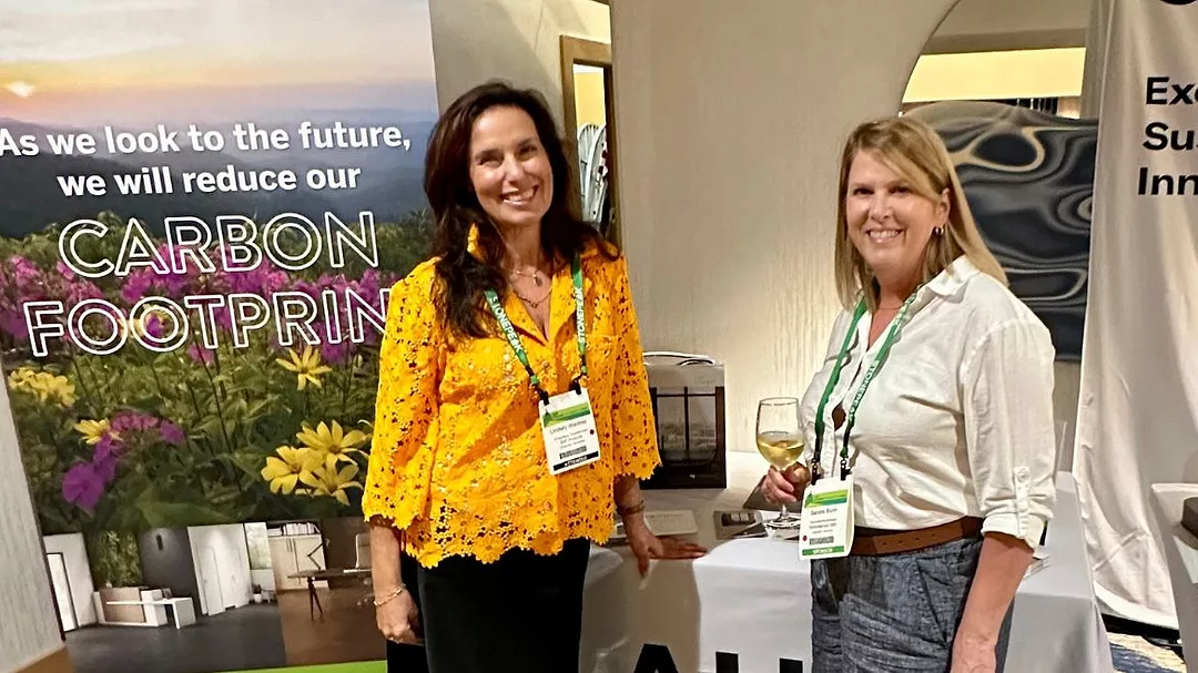 Lindsey Waldrep, VP of marketing for Crossville brand, AHF Products; and Sandra Bunn, brand marketing manager, Panariagroup USA.