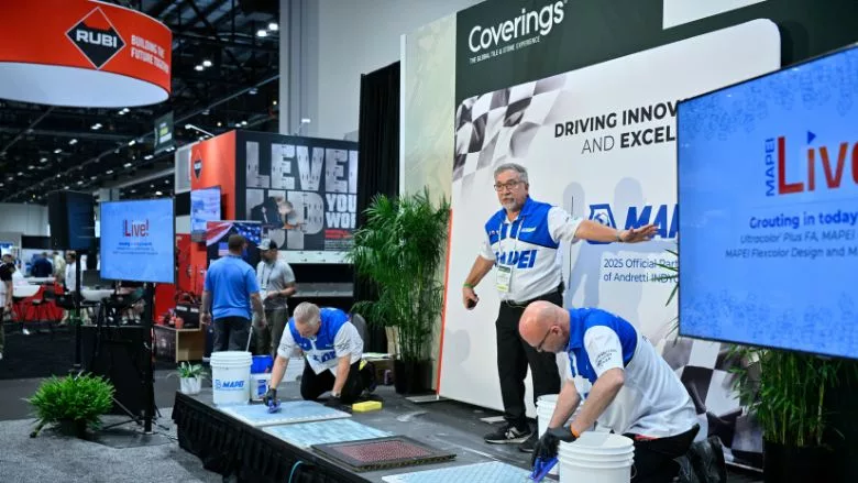 Mapei demonstration at Coverings 2025