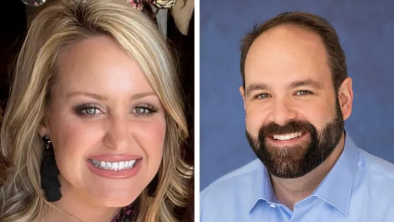  Jake Hoffnagle of Professional Diversified Flooring and Becca Dobbs of Milliken & Co.