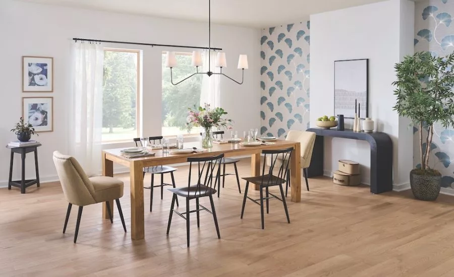 Dining room with wood floors