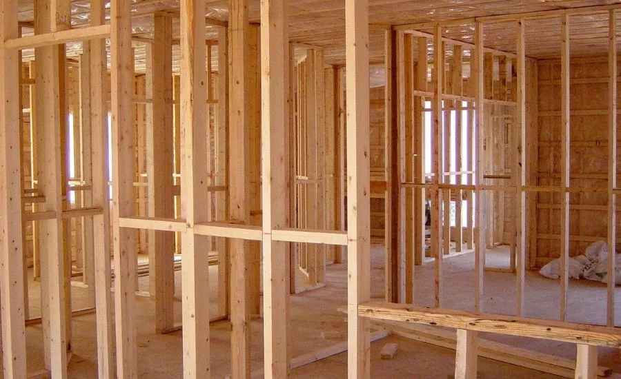 framing of a residential space