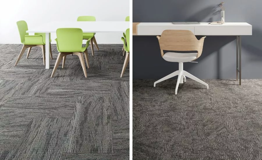 Carpet tile in office interiors