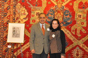 Mahmud Jafri, CEO of Dover Rug & Home, and Jacqui Becker of Jacqueline Becker Fine Arts Consulting Services