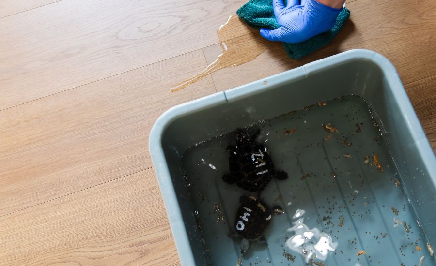 recycled-plastic floor