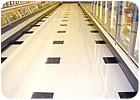 vinyl composition tile installed in supermarket
