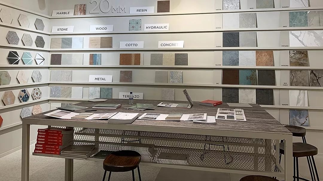 The Apavisa tile wall at CEVISAMA