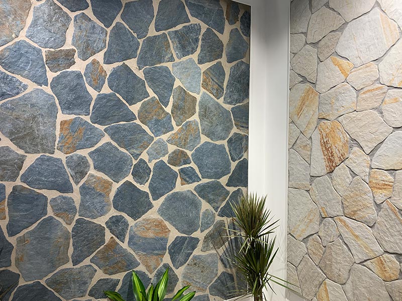 Mijares Cerlat’s Montesa stone-look tile on display at CEVISAMA