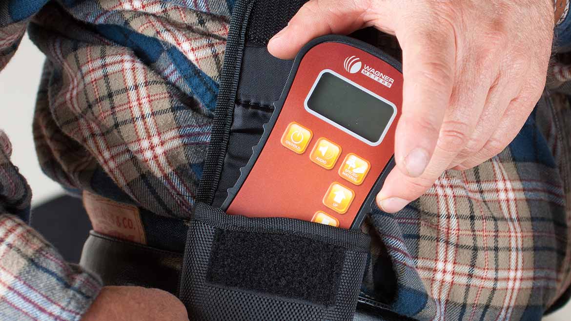 storing a moisture meter