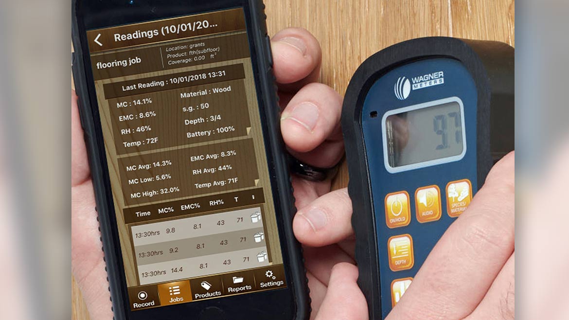 recording moisture readings