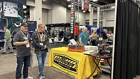 Ken Ballin manning the Tools 4 Flooring booth in Tool Alley at TISE 2025